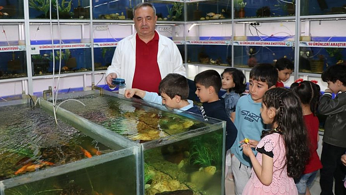 Elazığ'da Anaokulu Öğrencilerinden Balık Müzesine Ziyaret