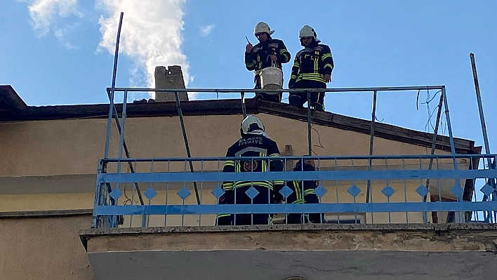 Elazığ'da baca yangını