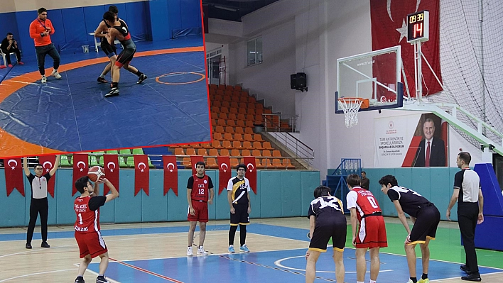 Elazığ'da basketbol ve güreş müsabakalarının sonuna gelindi