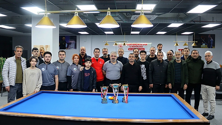 Elazığ'da bilardo şampiyonasının kazananı belli oldu