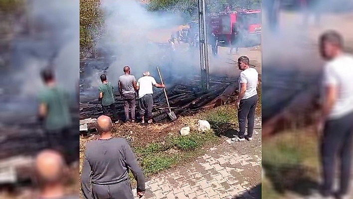 Elazığ'da bir vatandaşın kış için harcadığı emekler küle döndü