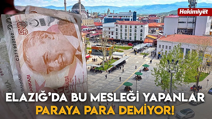 Elazığ'da Bu Mesleği Yapanlar Paraya Para Demiyor!