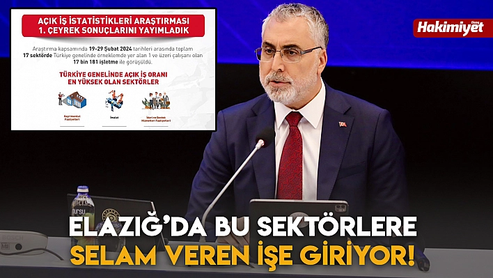 Elazığ'da Bu Sektörlere Selam Veren İşe Giriyor!