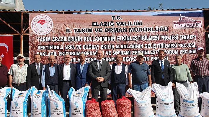 Elazığ'da çiftçiye 6 buçuk milyon liralık hibeli tohum desteği