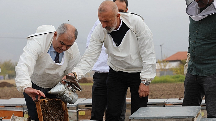 Elazığ'da coğrafi işaretli geven balı üretimi yerinde incelendi