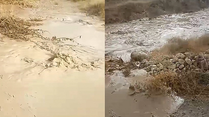 Elazığ'da dereler taştı