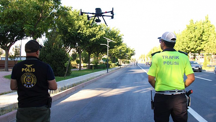 Elazığ'da Dron Destekli Trafik Denetimi