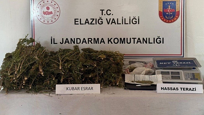 Elazığ'da evde 3 kilo 200 gram esrar ele geçirildi