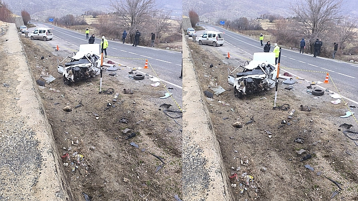 Elazığ'da feci kaza: 1 ölü