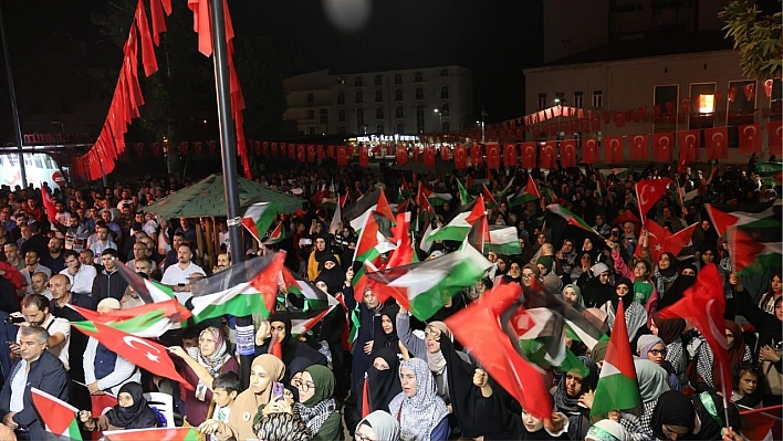 Elazığ'da Filistin'e destek mitingi düzenlendi