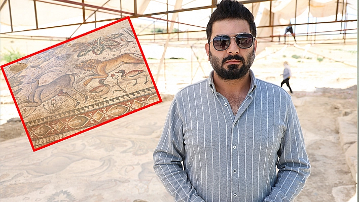 Elazığ'da gün yüzüne çıkan 1700 yıllık Roma mozaiği şaşırtıyor