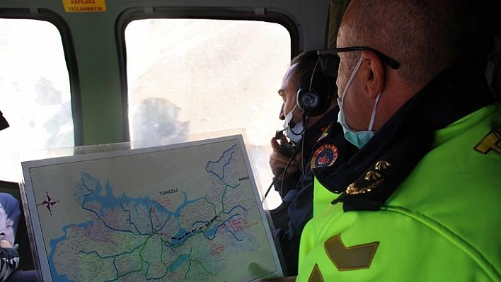 Elazığ'da Helikopter Destekli Trafik Denetimi