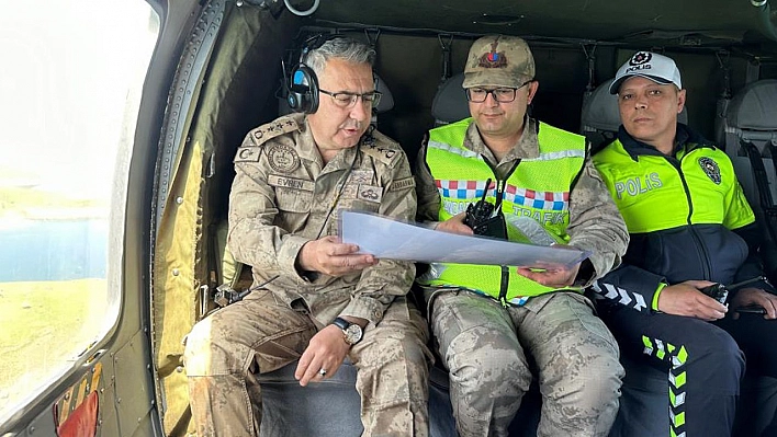 Elazığ'da Helikopter Destekli Trafik Denetimi Yapıldı