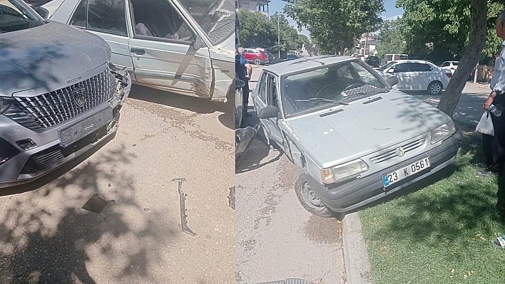 Elazığ'da iki otomobil çarpıştı!