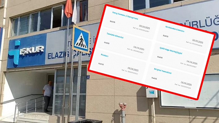 Elazığ'da iş arayanlar için fırsat kapısı açıldı! 243 istihdam edilecek