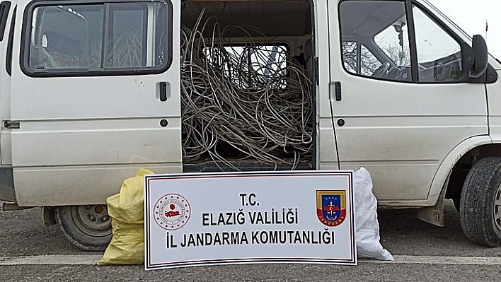 Elazığ'da Kablo Hırsızı Yakalandı