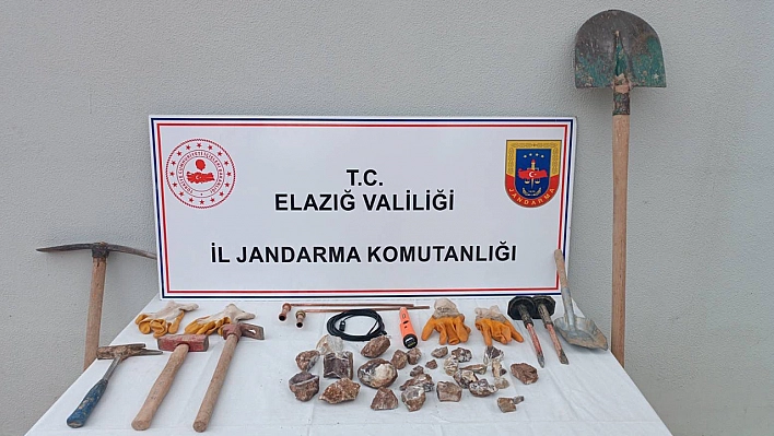 Elazığ'da kaçak kazı yapan şüpheli yakalandı