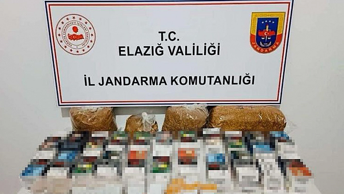 Elazığ'da Kaçak Tütün ve Makaron Ele Geçirildi