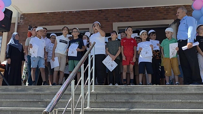 Elazığ'da Mescid-i Aksa Kur'an kursundan coşkulu kapanış