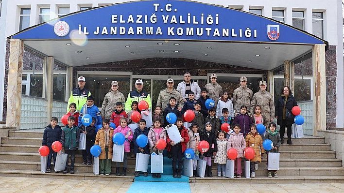 Elazığ'da minik öğrencilerden Jandarmaya ziyaret