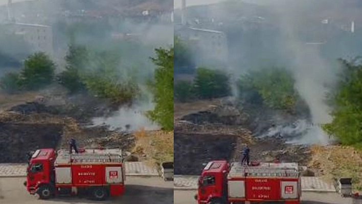 Elazığ'da otluk alanda korkutan yangın