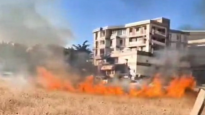 Elazığ'da otluk alanda yangın çıktı!