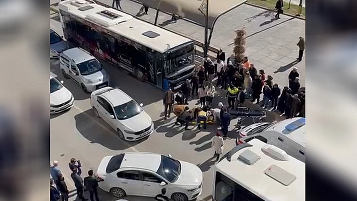 Elazığ'da otobüsün çarptığı kadın yaralandı