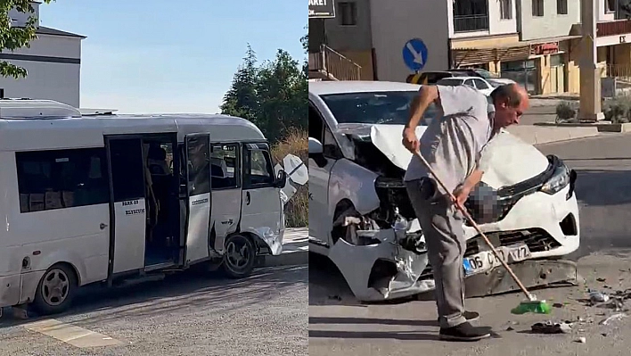 Elazığ'da Otomobil İle Minibüs Çarpıştı