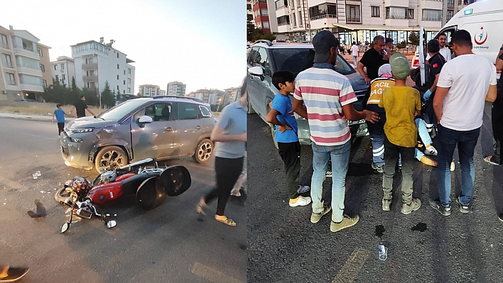 Elazığ'da otomobil ile motosiklet çarpıştı!