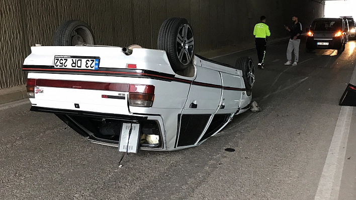 Elazığ'da Otomobil Takla Attı