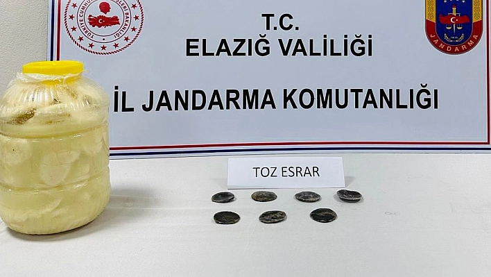 Elazığ'da Peynir Bidonu İçerisinde Uyuşturucu Madde Ele Geçirildi