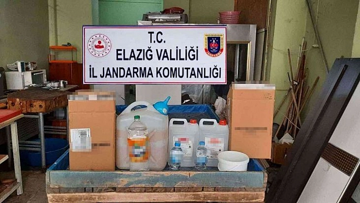 Elazığ'da sahte alkol operasyonu