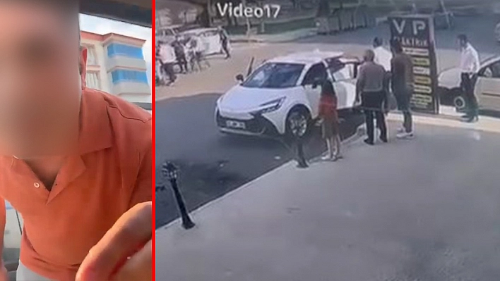 Elazığ'da sokak ortasında saldırı: Sürücüye ve aracına saldırdı