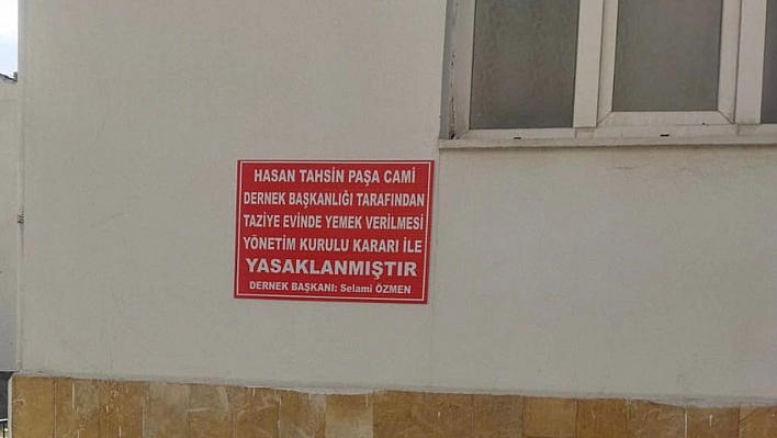 Elazığ'da taziye evlerinde yemek uygulaması adım adım kaldırılıyor