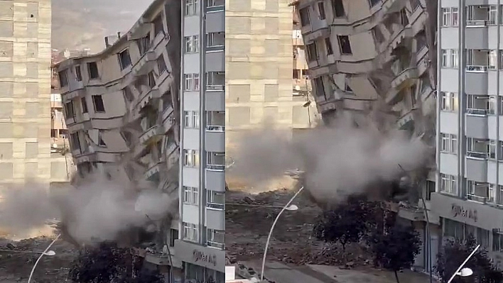 Elazığ'da Tek Dokunuşla Yerle Bir Olan Binalar