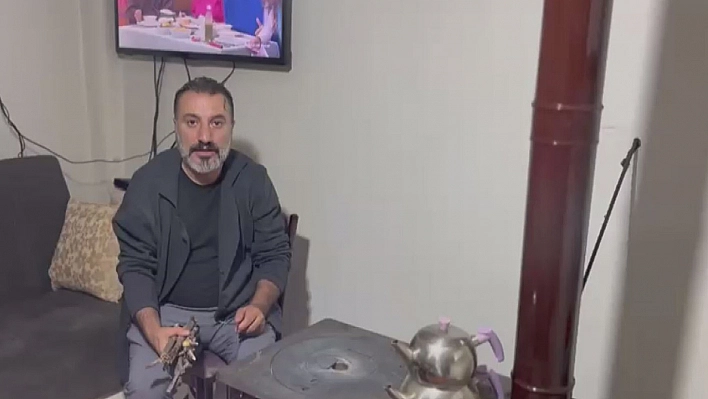 Elazığ'da yaz ortasında soba tüttü