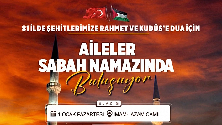 Elazığ'da Yılın İlk Günü Sabah Namazı Buluşması