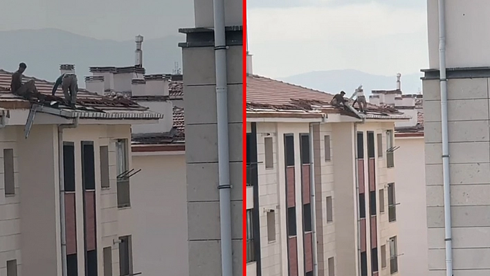 Elazığ'da yürekleri ağza getiren anlar!