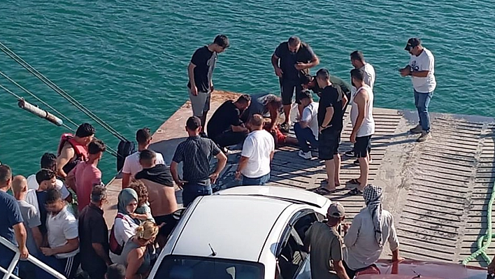 Elazığ feribotunda hareketli anlar
