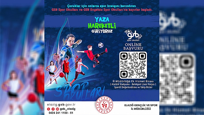 Elazığ Gençlik ve Spor il müdürlüğünden yaz için dolu dolu başlangıç