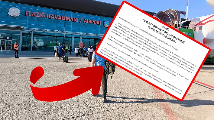 Elazığ Havalimanı'nda büyük fırsat: Havalimanı içinde mağaza kiraya veriliyor!