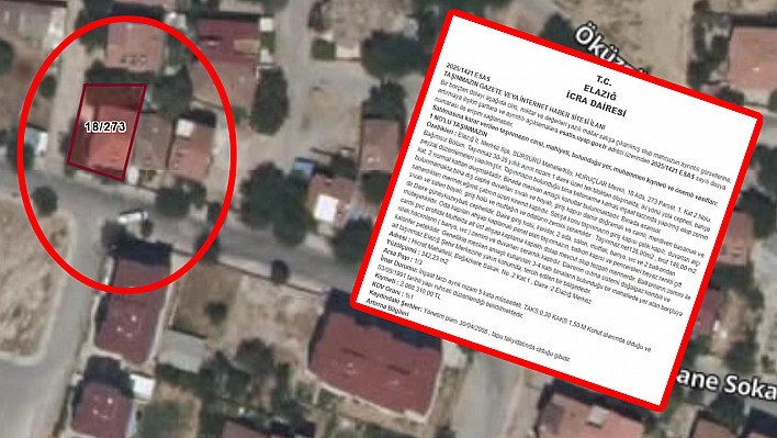 Elazığ'ın gözde mahallesinde daire icradan satılacak! 135 metrekare daire açık artırmada satılacak!