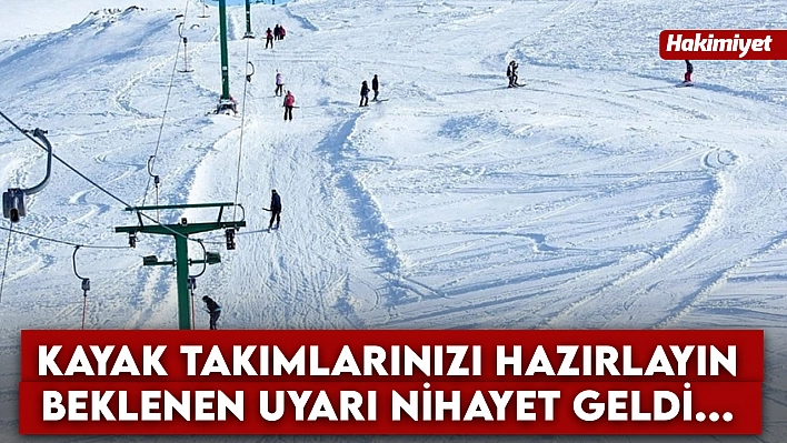 Elazığlılar Dikkat! Kayak Takımlarınızı Hazırlayın, Beklenen Uyarı Nihayet Geldi...