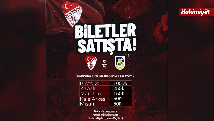 Elazığspor, Belediye Derincespor maçı için bilet satışları başladı