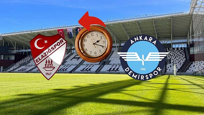 Elazığspor maç saati TFF tarafından değiştirildi