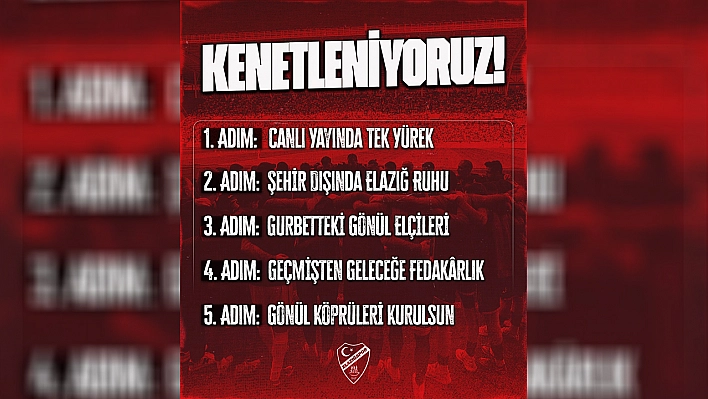 Elazığsporla 'Kenetleniyoruz'