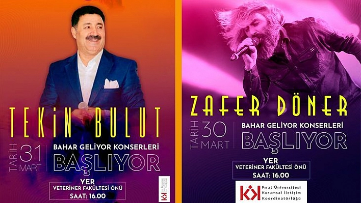 Fırat Üniversitesi'nde 'Bahar Geliyor Konserleri' Gerçekleştirilecek