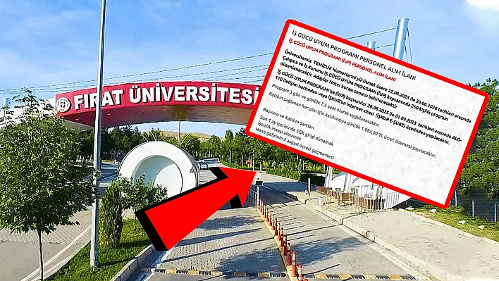 Fırat Üniversitesi'nden iş müjdesi! 250 kişi istihdam edilecek