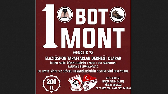 Gençlik 23'ten '1 Bot, 1 Mont' Kampanyası