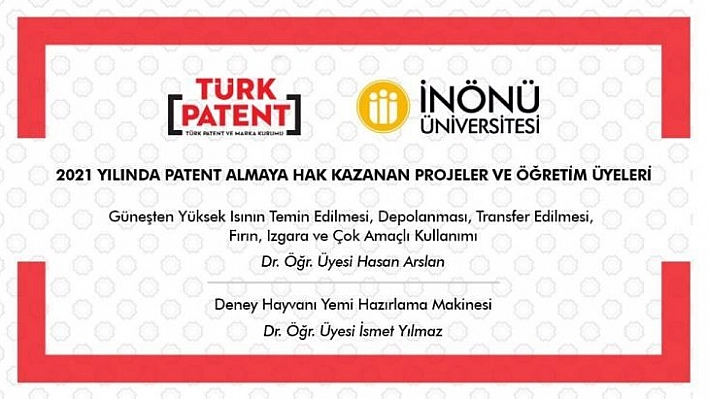 İki bilimsel araştırma projelerine patent